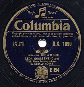 78 disc label - Fiocco Arioso