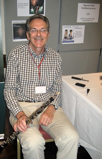 photo by Jenny Lowe of oboist Jeremy Polmear at the 2009 IDRS conference, Birmingham, UK.
