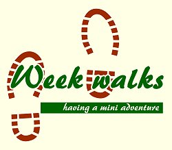 week Walks logo and strapline - having a mini adventure