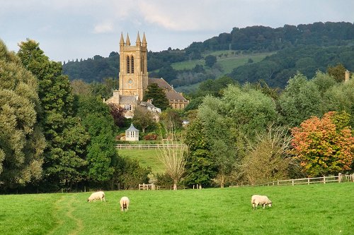 across the fields to Broadway